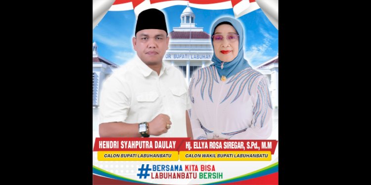 Pasangan Cakada Labuhanbatu Hendri-Hj Ellya Mendapat Rekomendasi dari Gerindra dan PAN