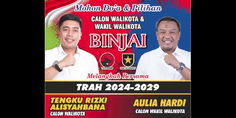 Kejutan di Pilkada Binjai, Tengku Rizki-Aulia Hardi bersama PDI Perjuangan Diyakini Akan Menang