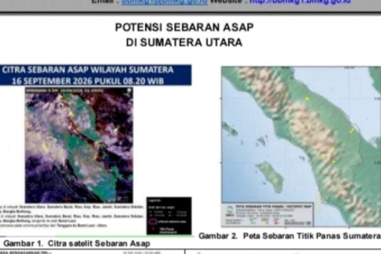 BMKG Deteksi Asap Selimuti Sumut, Kualitas Udara Masuk Kategori Tidak Sehat