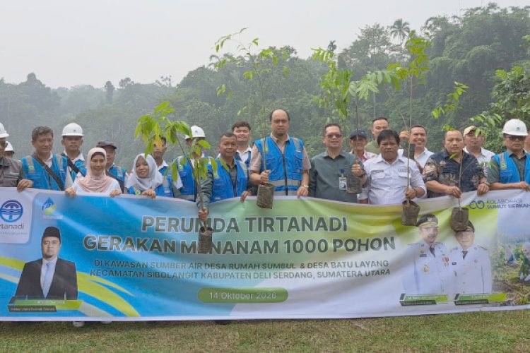 Dirut Perumda Tirtanandi Ardian Surbakti Pimpin Aksi Penanaman 1.000 Pohon di Sibolangit