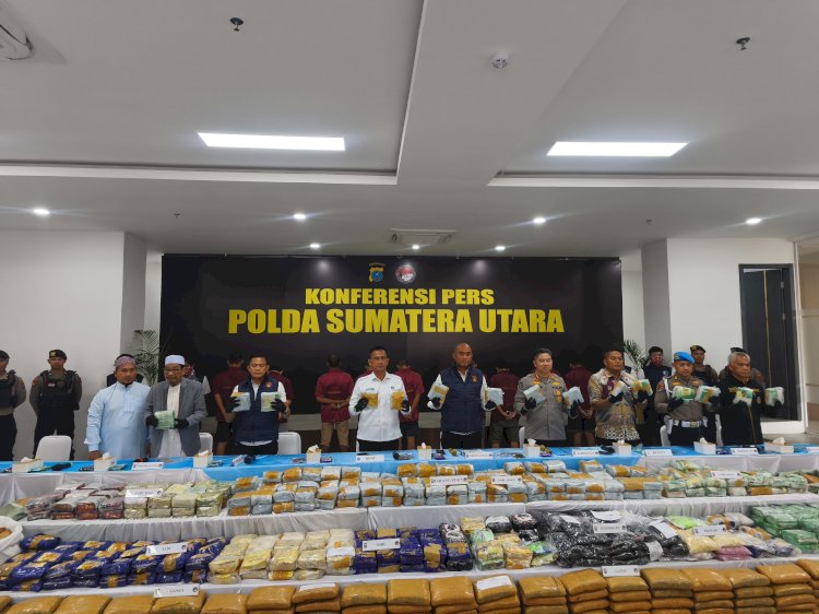 Polda Sumut Sita 244 Kg Sabu, Disembunyikan di Mobil hingga Kotak Ikan