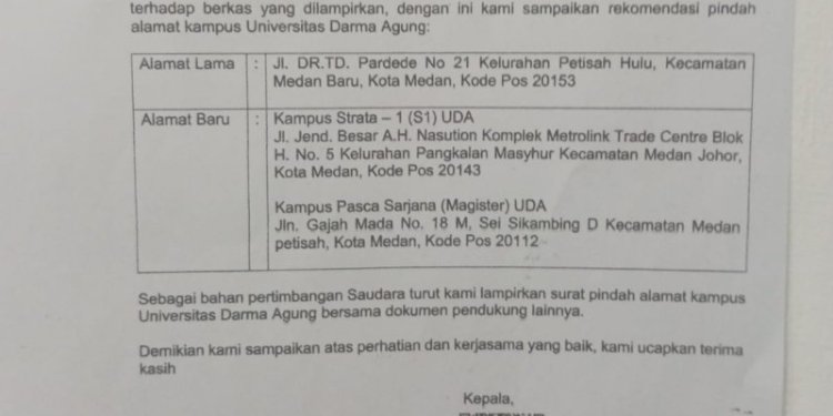 LLDIKTI Terbitkan Rekomendasi, Kampus UDA Bakal Pindah ke Dua Lokasi