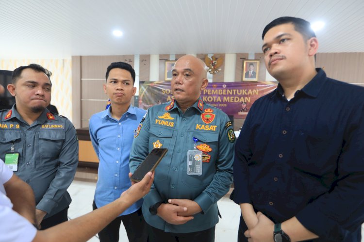 Satlinmas Baru Ada di 42 Kelurahan Medan, Satpol PP Percepat Pembentukan Aslinmas