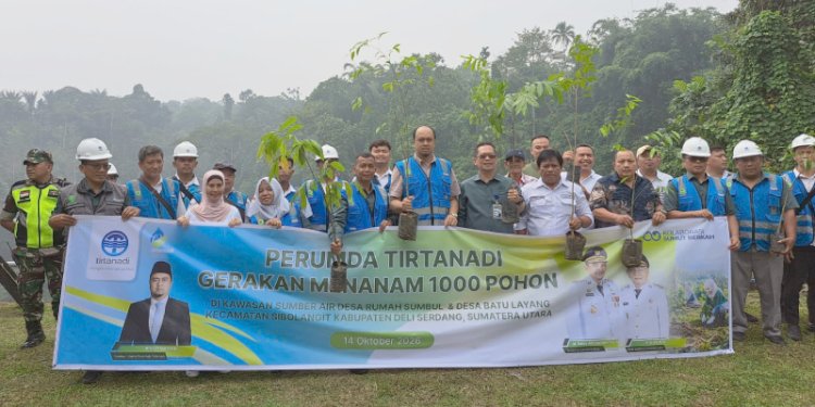 Dirut Perumda Tirtanandi Ardian Surbakti Pimpin Aksi Penanaman 1.000 Pohon di Sibolangit